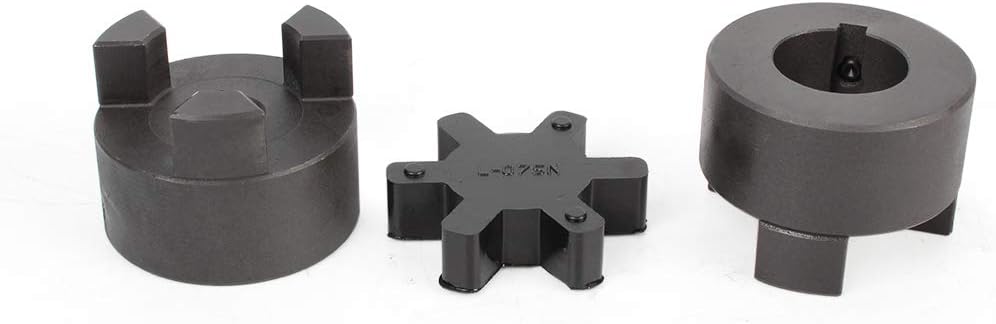 1/2" to 7/8" L075 Flexible 3-Piece L-Jaw Coupling Set & Buna-N NBR Rubber Spider