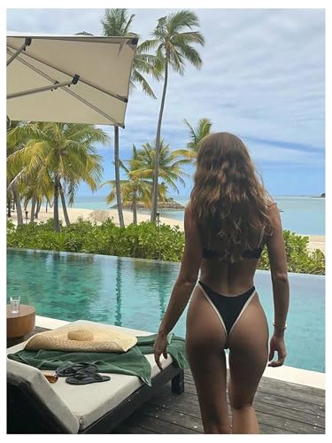 MakeMeChic Women's High Waisted Bikini Sets Color Block 2 Piece Swimsuit Bathing Suit3