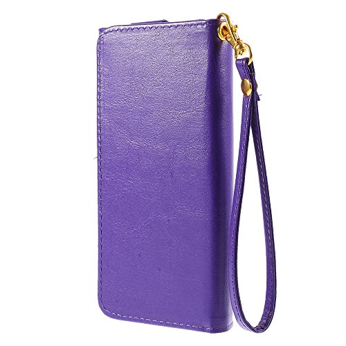 Étui GIONEE Pioneer P2S violet avec fentes pour cartes et texture anti-choc