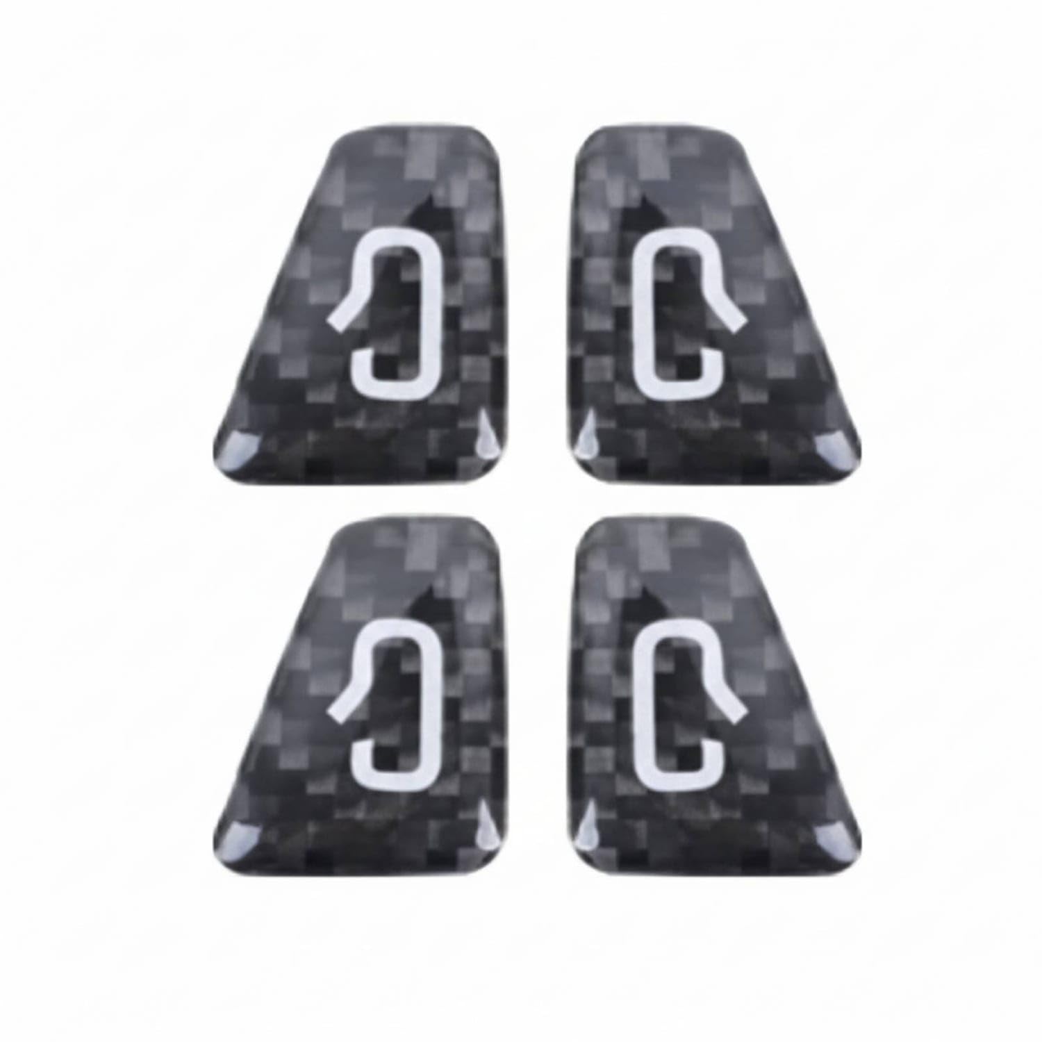 Self-Adhesive Carbon Fiber Door Button Sticker Precision Cut Car Door Switch Button Sticker Scratch Protection Easy Installation, Black, Old Carbon Fiber-picture-28