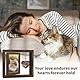 WINUSD Katzen-Gedenk-Bilderrahmen, Drehbare Walnussholz Katze Fotorahmen für 4x6 Foto, Haustier Katze Denkmal Sympathie Geschenke für den Verlust der Katze Gedenken Geschenk