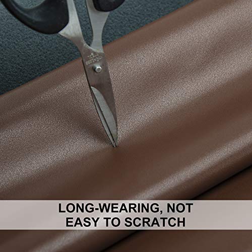 Premium PU Faux Leather Fabric – 54"x36" Sheets for DIY Crafts, Upholstery, Handbags, and More – Durable 1.25mm Coffee Synthetic Leather 5 Premium PU Faux Leather Fabric – 54"x36" Sheets for DIY Crafts, Upholstery, Handbags, and More – Durable 1.25mm Coffee Synthetic Leather - Image 4