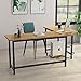 Tribesigns Modern L-Shaped Desk Corner Computer Desk PC Latop Study Table Workstation Home Office Wood & Metal (Light Walnut Brown)
