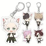 GO2COSY Set of 5 Anime Wind Breaker Acrylic Keychain Haruka Sakura Pendant Key Chain