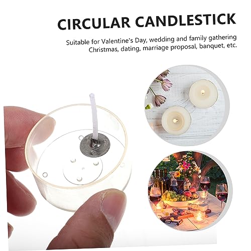 Kit para hacer velas con mechas y portavelas de plástico miniatura 4