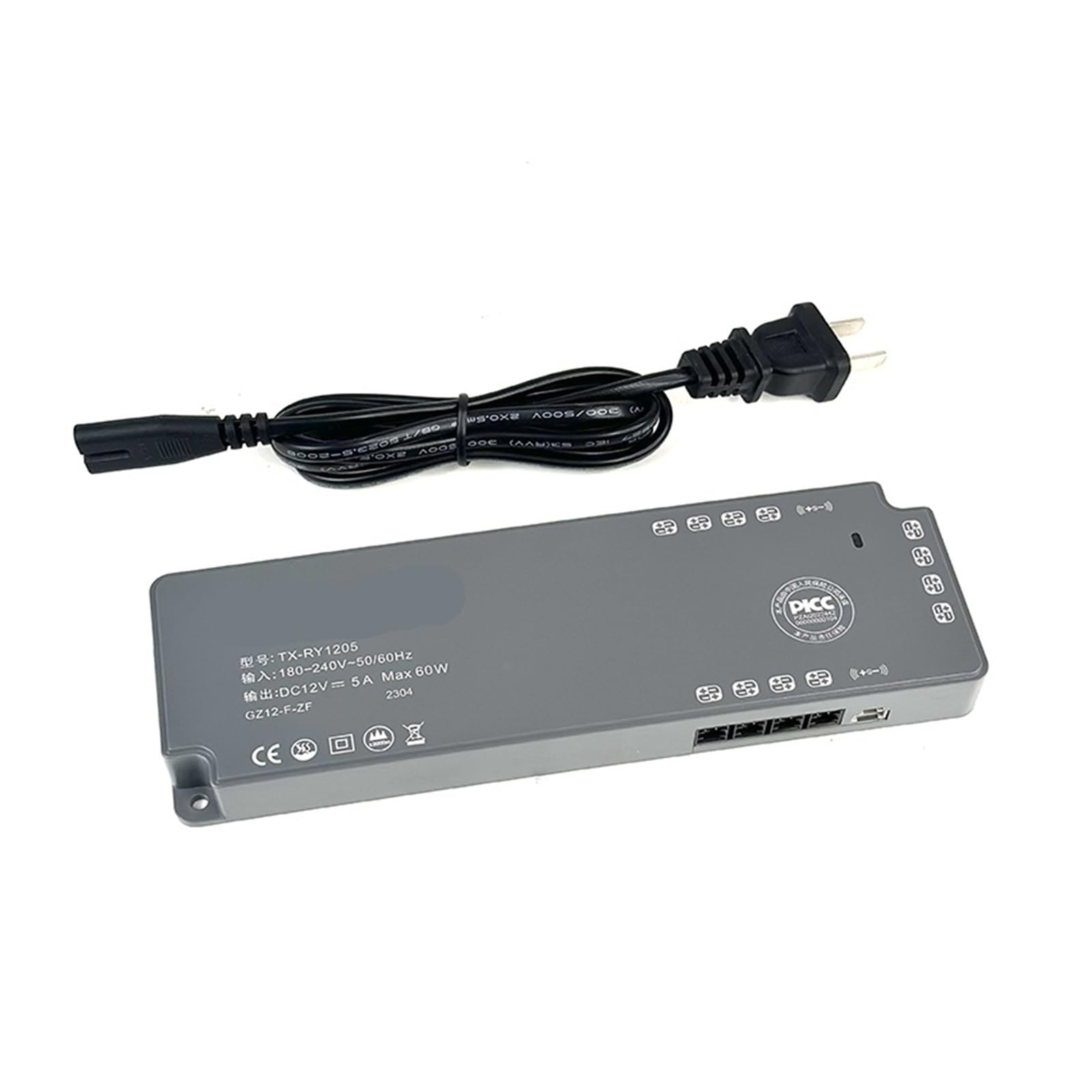 PWANUIGTE Led Ultra-Thin Wardrobe Dedicated Power Supply 12V Interface Induction Switch line Light with Transformer(60W/12V)