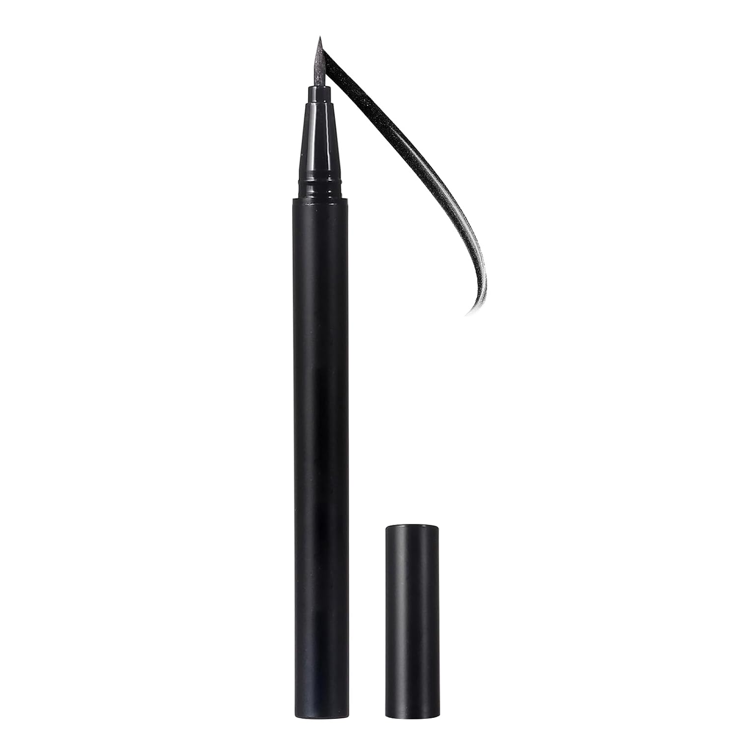 Liquid Eyeliner Pen, Waterproof Eyeliner Long-lasting Eyeliners, Metallic-Eyeliners Easy To Use, White Black Red Brown Purple Colorful Eyeliner (Black)