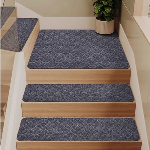 Alfombra antideslizante para escaleras en hogares con mascotas y niños pequeños