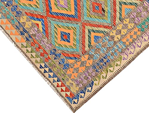 Tapis afghan Maimana multicolore pour une maison chaleureuse
