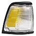 HECASA Pair Corner Lights Compatible with 1992-1995 Toyota Pick-Up Truck Replacement for 8161035080 8162035080 Corner Lamps Assembly Clear Lens Drive & Passenger Side Black Trim & Yellow Reflector