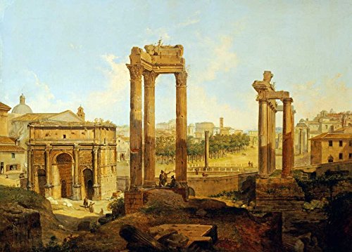 Affiche sur toile encadrée Le forum rome paysage européen prêt à accrocher 67x94 cm