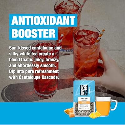 Tiesta Tea - Cantaloupe Cascade Tea, Mother's Day Loose Leaf, Fresh Melon White Tea, Premium Low Caffeine Tea Blend, Make Hot or Iced & Up to 25 Cups, 2.5 oz Resealable Pouch