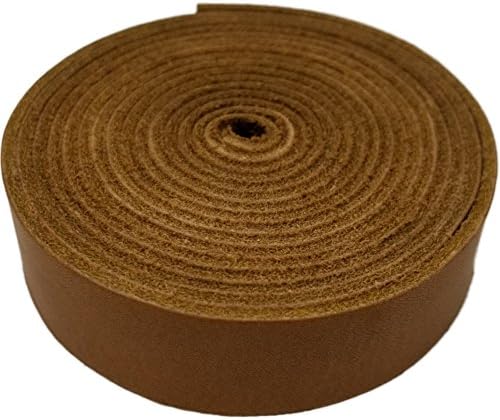 TOFL Genuine Top-Grain Leather Strap | 72 Inches Long | 3/4 Inch Wide | 1/16 Inch Thick (4-5 oz) | 1 Leather Strip for DIY Arts & Craft Projects, Clothing, Jewelry, Wrapping | Brown