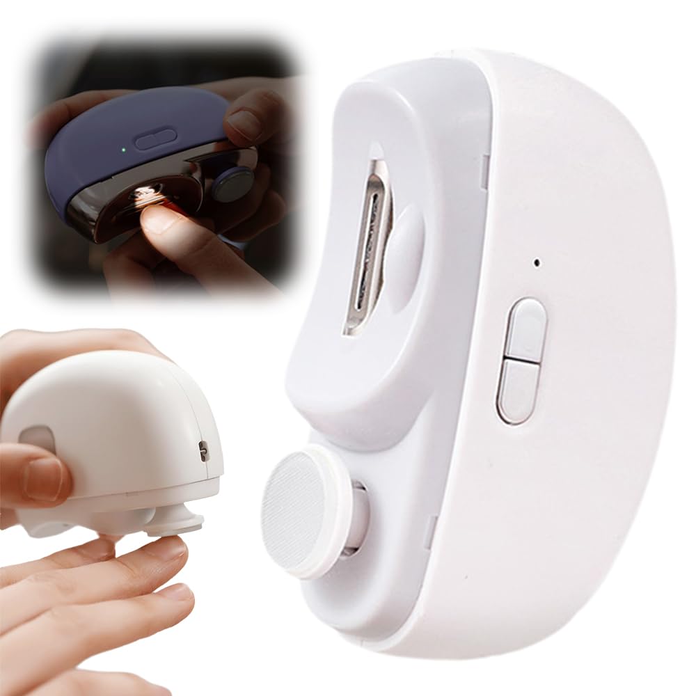 Electric Nail Clippers 2026 New 2 in 1 Electric Polishing Automatic Nail Clippers Multifunctional Nail Trimmer with 2