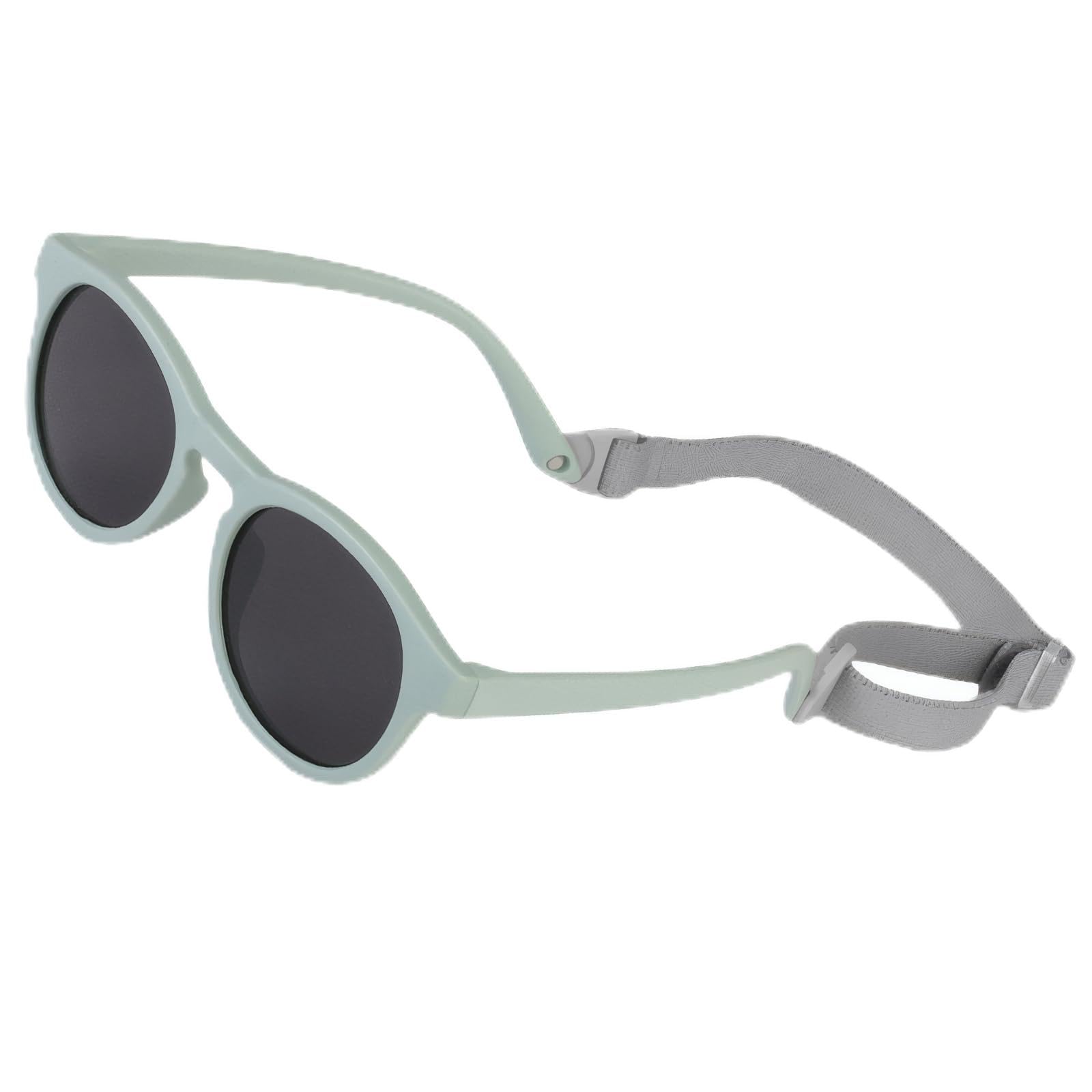 VVQWCY Baby Sonnenbrille mit Riemen Verstellbar Kinder UV400 Schutz Sonnenbrille