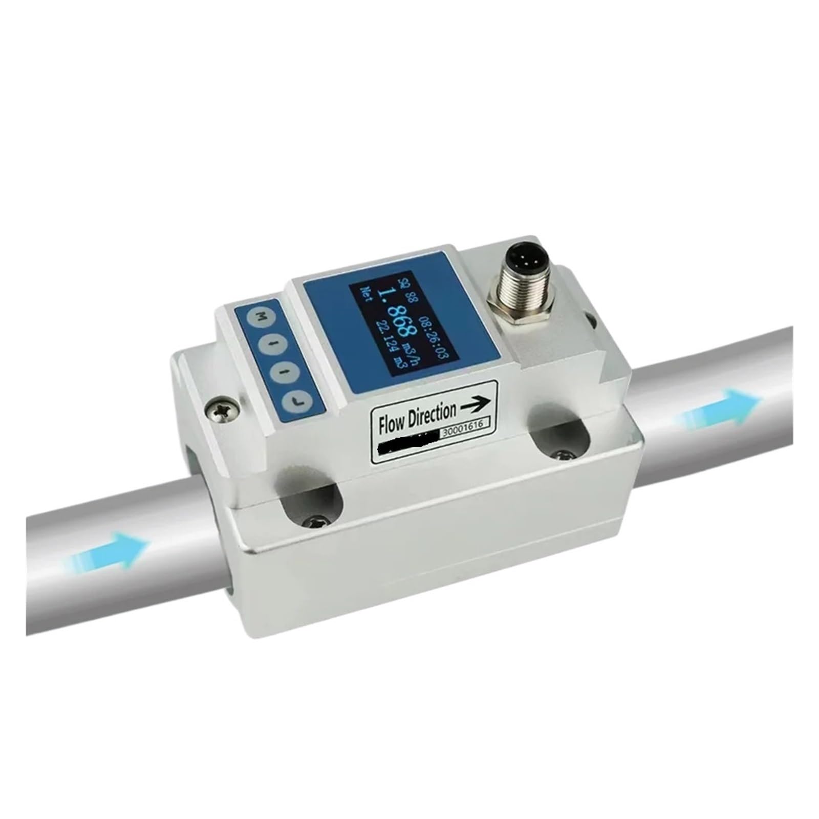 KSZHZYMGX Water Meter Portable Flowmeter Clamp On Flowmeter 4-20mA RS485 DN10 DN50 DN200(DN20 RS485)