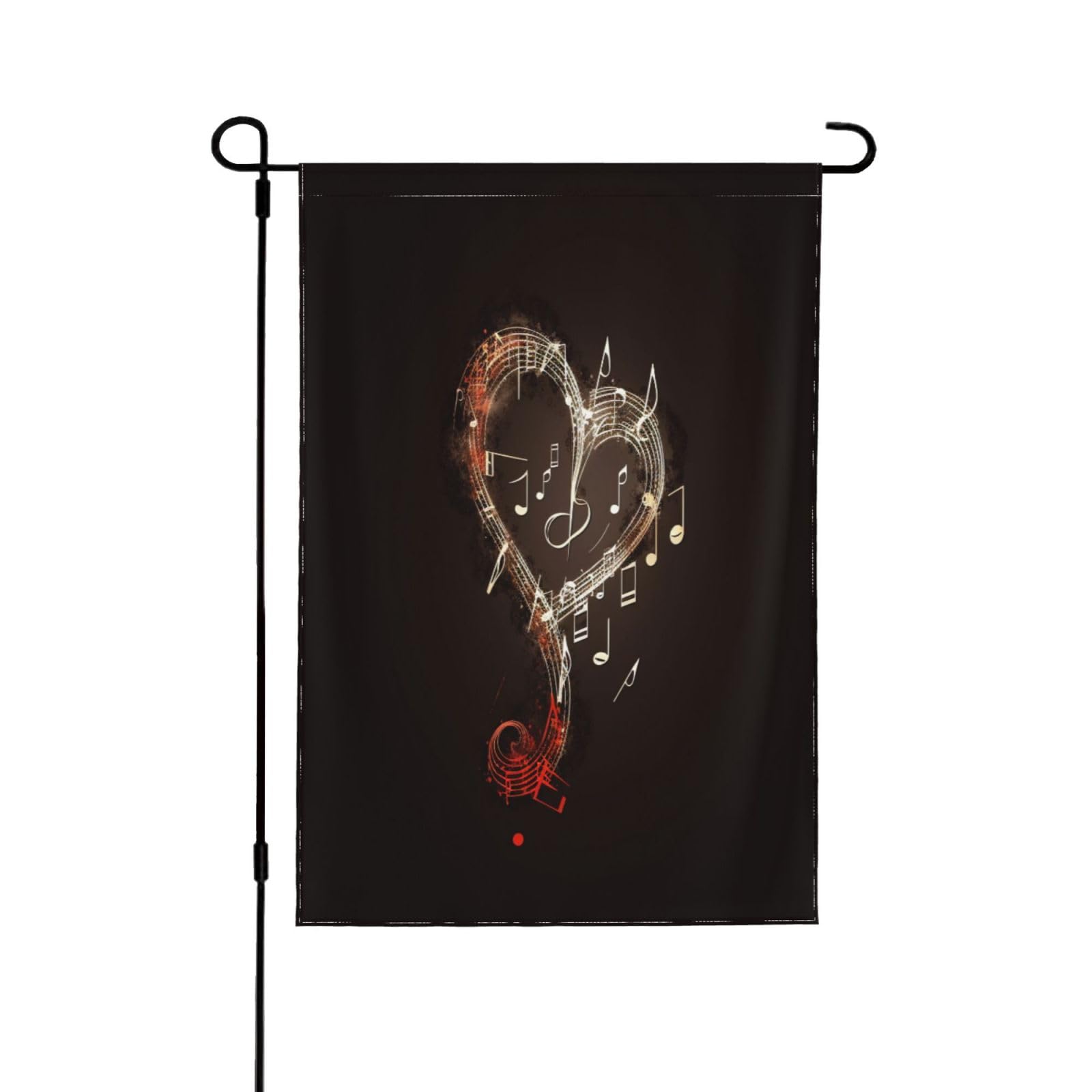 Drapeau de jardin grand format drapeau de maison double face polyester musique décoration extérieur