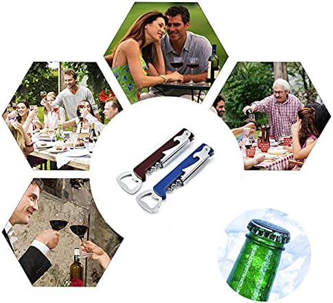 IKAAR Waiters Corkscrew Wine Bottle Opener with Beer Bottle Opener & Foil Cutter for Sommeliers, Waiters and Bartenders Pack of 2