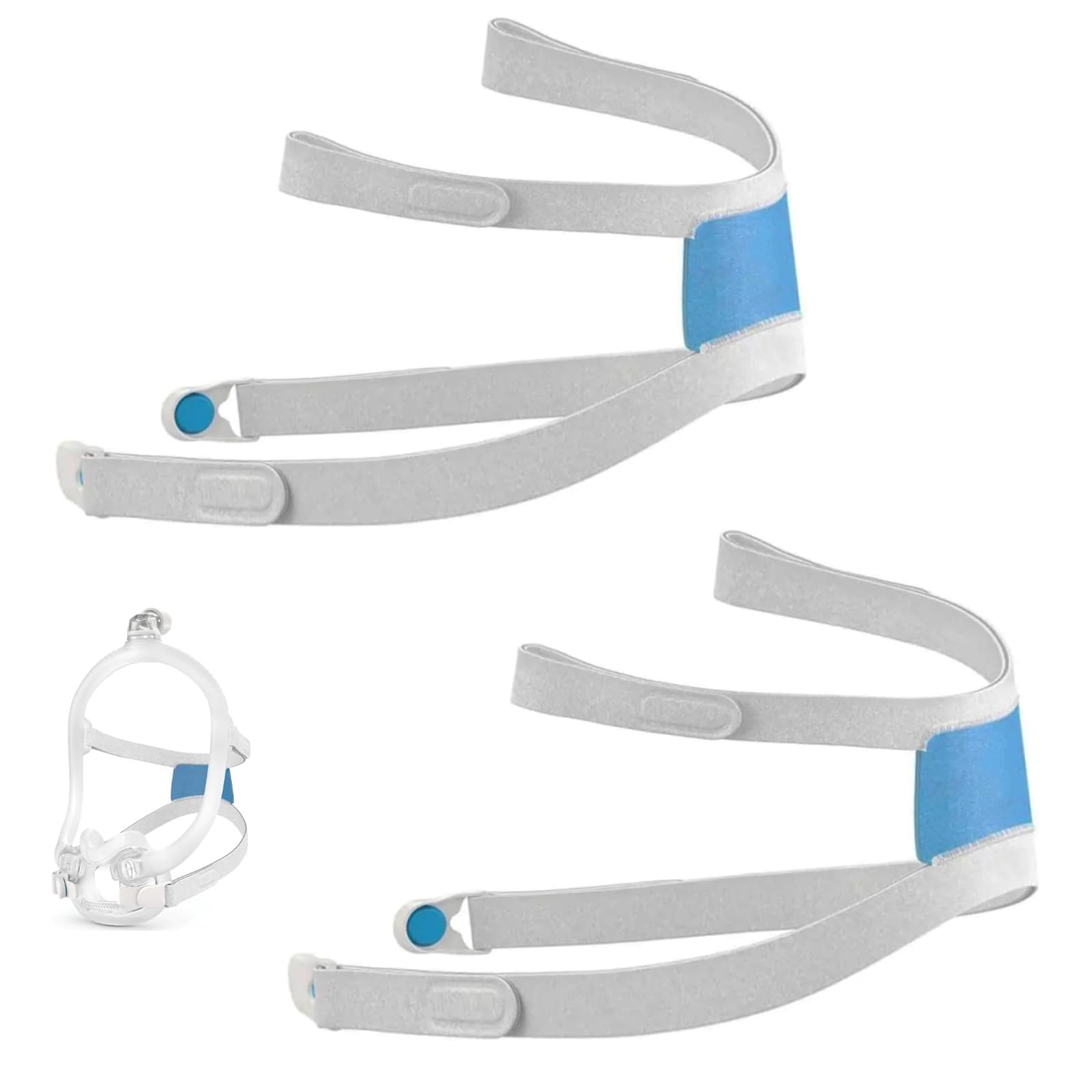 Photo 1 of 2Pack AirFit F30i Headgear with Magnetic Clips, Adjustable Soft Breathable Replacement CPAP Headgear, Durable Secure Fit Strap Accessories Compatible with AirFit F30i Full Face Mask