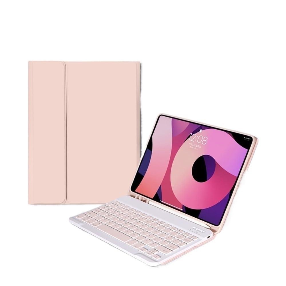 Funda Teclado iPad 10.9 Pulgadas Universal Rosa con Ratón Bluetooth 7
