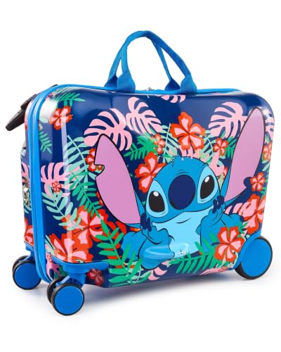 Fast Forward Stitch 18 Inch Ride On Luggage, for Kids, Ages 3+