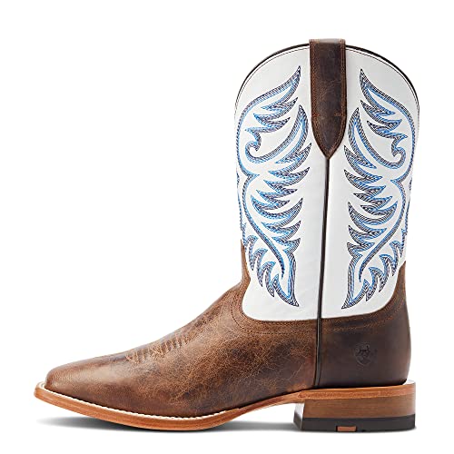ARIAT Mens Wiley Western Boot Pecan Brown/Coastal Cream 10 Wide