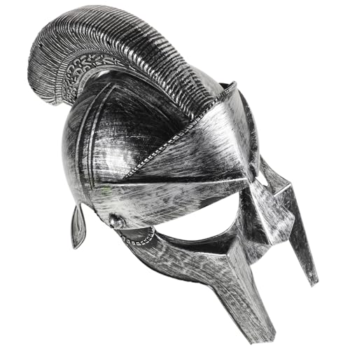 TOPPERFUN Casco Romano Antiguo para Soldado con Máscara para Disfraz de Guerrero Halloween y Fiestas Temáticas de Europa Medieval