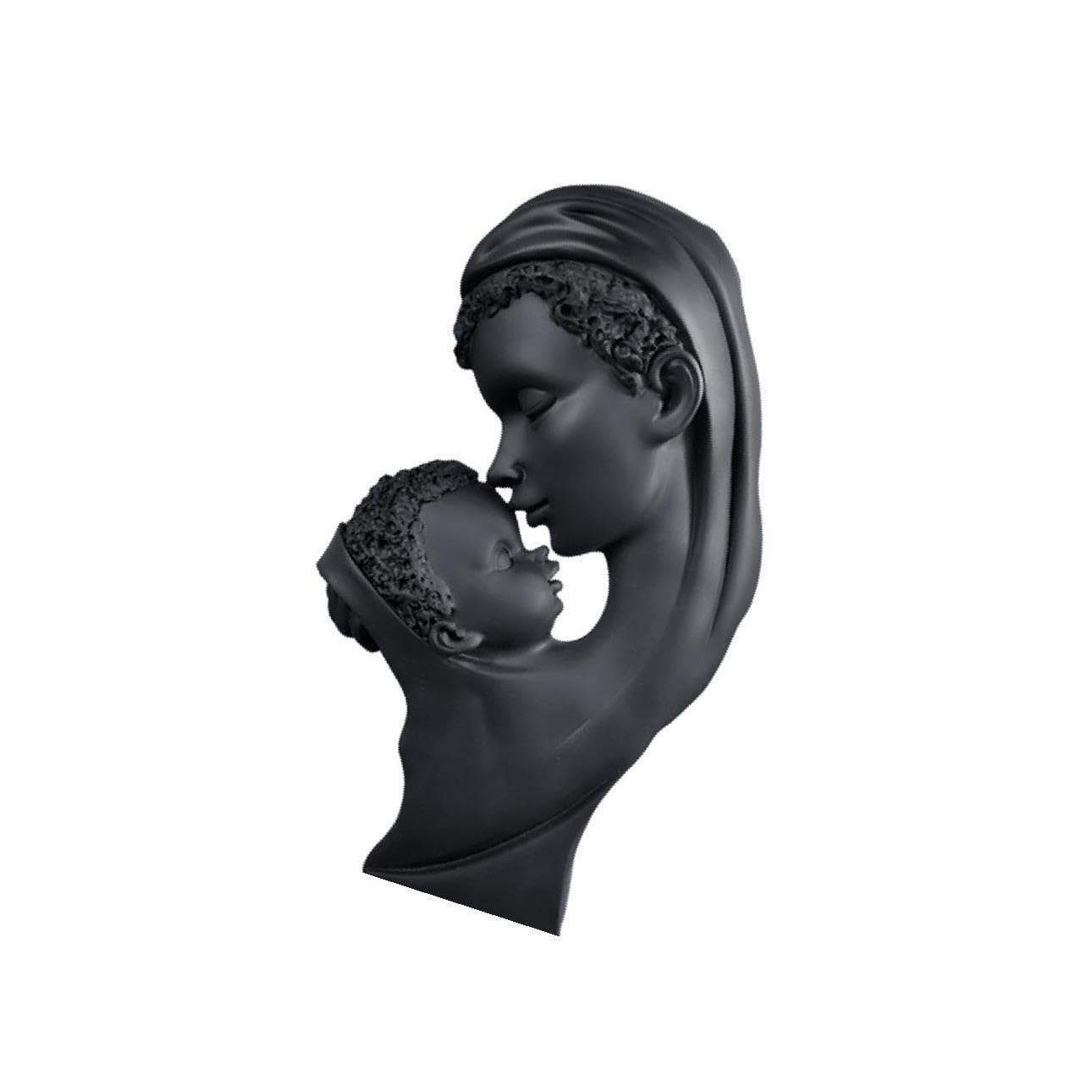 ALCXAZS Adorable Resin Mother And Kids Statue Lovely Desktop Sculpture