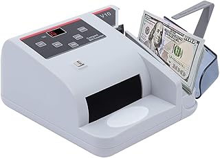 Geldzählmaschine Scheine, Zählt sicher 600 Geldscheine in der Minute, Geld zählen maschine, Banknotenzähler, für Euro, US-Dollar, Pfund etc. EU-Stecker, 100-240V
