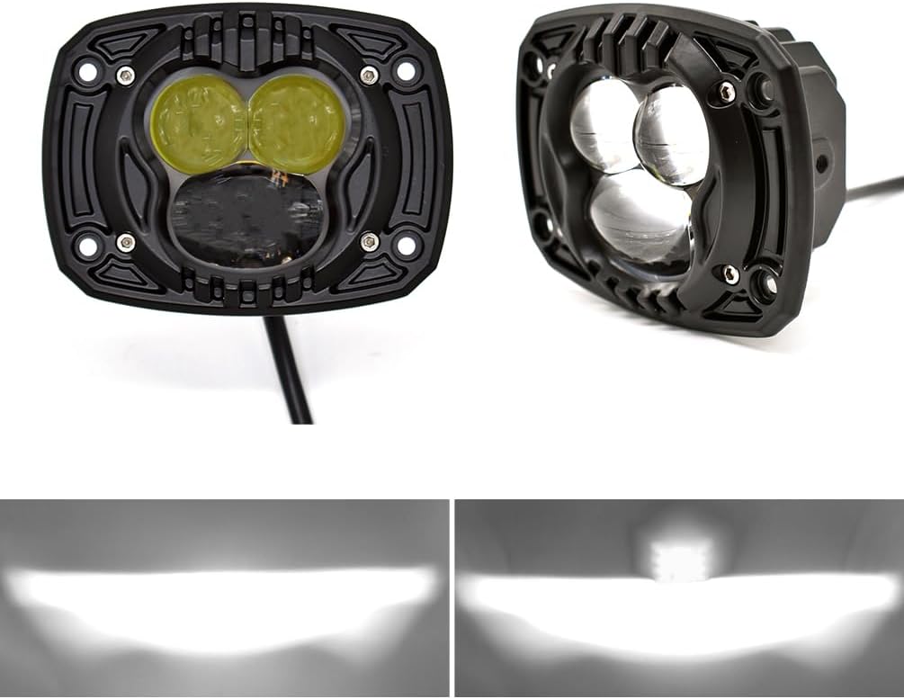 4inch Flush Mount Bumper Off Road Lights Led Cube Spot Light Driving Lights for Jeep Trucks Cars SUV 4x4 Pickup