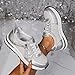 ZDLJLY Womens Platform Retro Sneakers Classic Trainers Fashion Footwear Tennis Running Chunky Lace-up Stylish Walking Shoes Silver