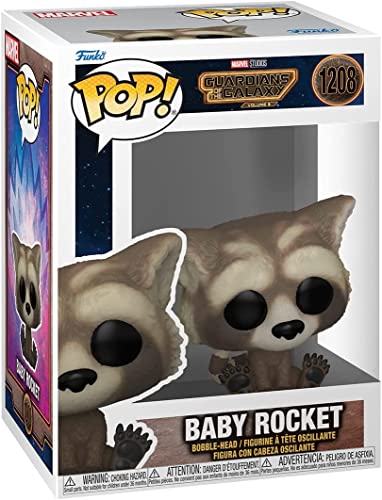 Pop Marvel: Guardians Of The Galaxy Volume 3 - Baby Rocket Raccoon Funko Vinyl Figure (Bundled With Compatible Box Protector Case), Multicolored, 3.75 Inches #TOP2