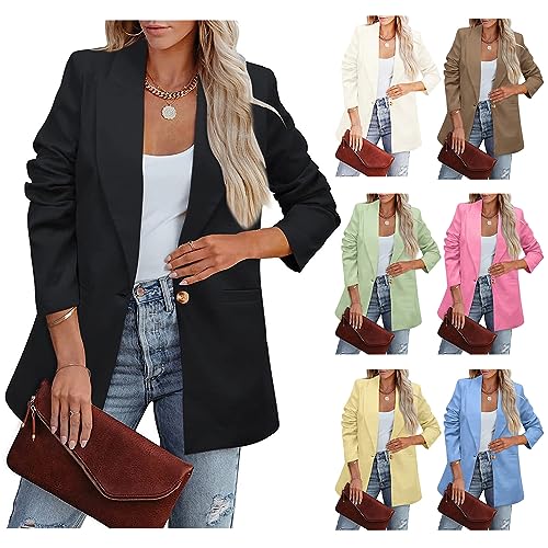 Blazers for Women Business Casual Long Sleeve Lapel Open Front Suit Jacket Work Office Blazer Professional Clothes3