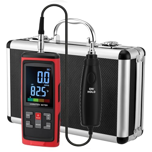 MEKIBOT Digital Vibration Meter Vibrometer, 3-in-1, 3 Detachable Probes, ISO 10816 for Motors & Bearings