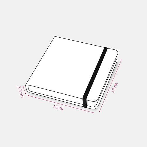 Miniatura 2 de Cuadrado 5.1 x 5.1 pulgadas, 5.82 ozm, diario de pintura a lápiz de color, tapa dura, 128 pg(64 hojas frontal y trasera prensadas en frío) Viaje