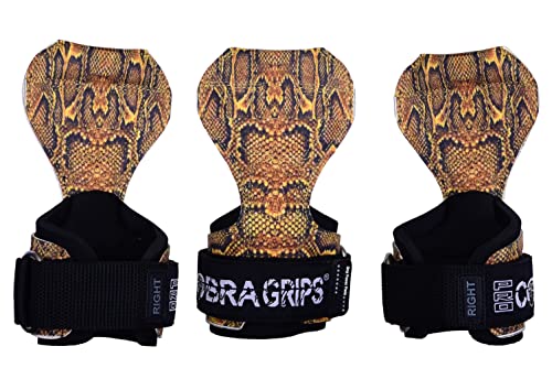 Image of Cobra Grips Weight Lifting Gloves with Adjustable Neoprene Padded Wrist Wraps - Heavy Duty Alternative to Power Lifting Hooks for Deadlifts