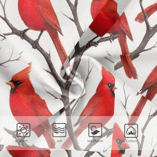 Joisal Pattern Toddler Underwear Floral 2t Cotton Panties Little Girl Bright Red Birds White Undies Kids Briefs3