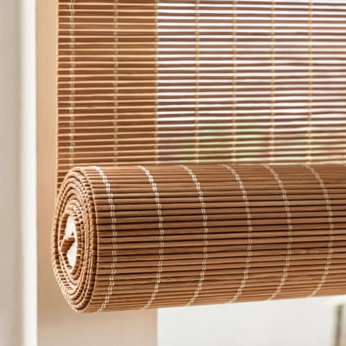 Estores de Bambú Natural Ancho 45 55 65 75 85 95 102 115 125 135 145 155 165cm Persianas de Bambu Interior Persianas Enrollables Y Estores Anti-UV Cortina de Privacidad con Elevador