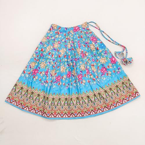 Image of E-Sqare Kids Girls Multicolour Bandhani Print Lehenga Choli Set | Ethnic Wear Dress | Readymade Clothing Set | 2 to 8 Years