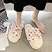 Chanclas Antideslizantes De Felpa para Mujer,Zapatillas De OtoñO E Invierno Mariposa Peludas, NiñA Inicio Interior Caliente Antideslizante Dibujos Animados Zapatillas De Peluche-37_mi