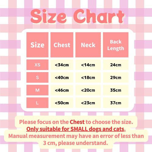 Small Dog Sweater,Dog Winter Warm Flannel Stripe Onesie Pajamas, Pet Colorful Cold Weather Pullover Coat for Cats Small Dogs_M(Pink) - Image 2