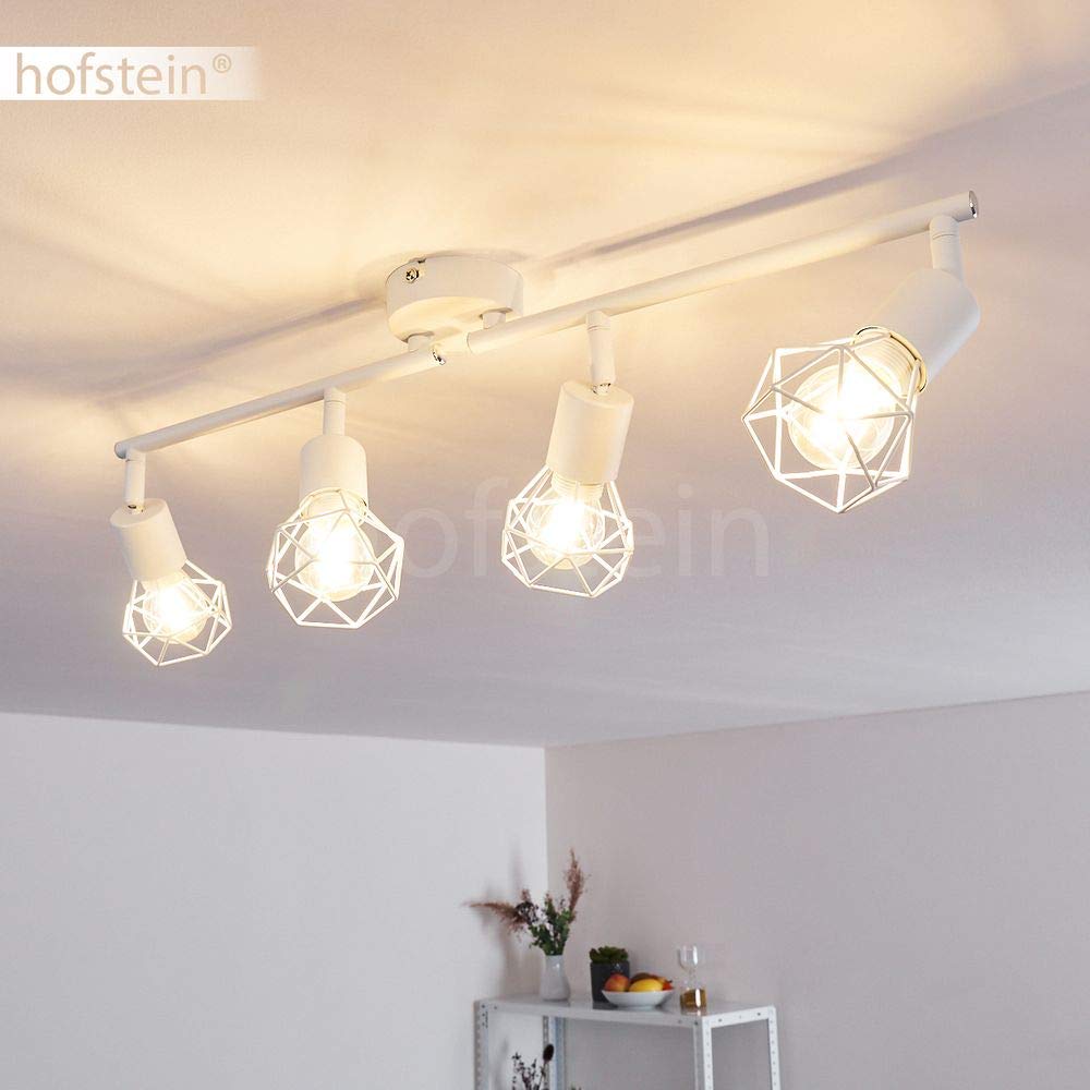 Baripada Deckenleuchte Im Retro-Look – 4 Verstellbare Spotlichter Mit Gitteroptik Für Coole Lichteffekte