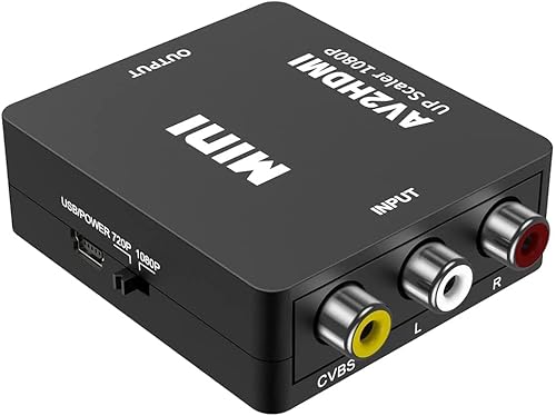 SGElectronix RCA - HDMI�AAV - HDMI�R���o�[�^�[�A1080P�~�jRCA�R���|�W�b�gCVBS�r�f�I�I�[�f�B�I�R���o�[�^�[�A�_�v�^�[ �e���r/PC/ PS3/ STB/Xbox VHS/VCR/�u���[���CDVD�v���[���[�p��PAL
