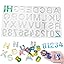 HyzaPhix Moule Silicone Alphabet Moules Résine Lettre Moulage Époxy Bijoux Numéro Pour DIY Porte-clés Boucle D'oreille Collier Fabrication De Bijoux ( Alphabet
