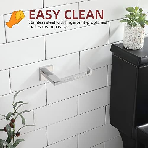 Image of KOKOSIRI Chrome Toilet Paper Holder for Kitchen Bathroom Washroom Toilet Tissue Roll Holder Hold Mega Rolls Stainless Steel, Wall Mounted B2006CH