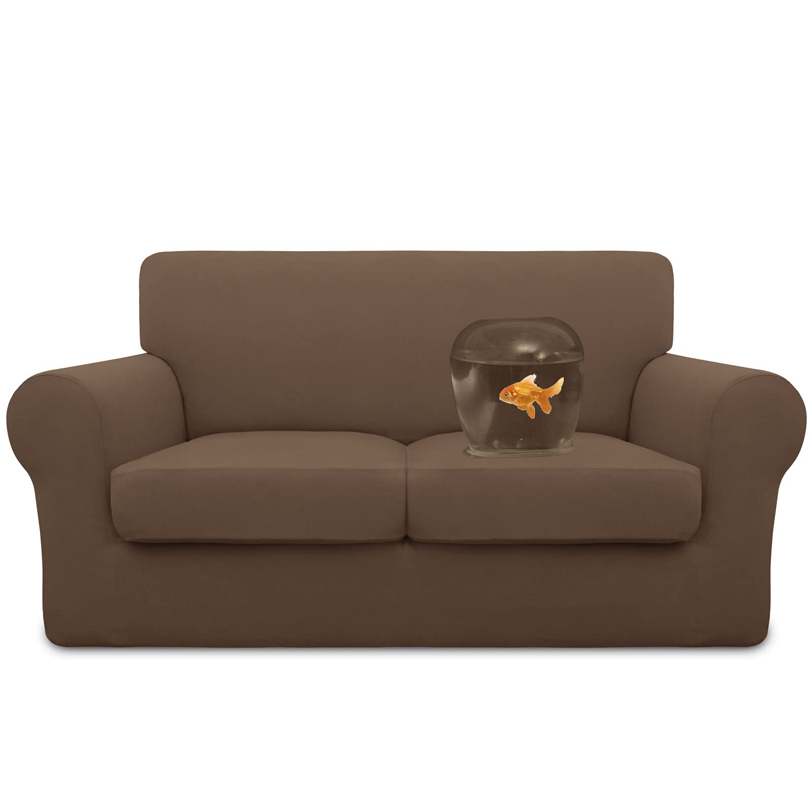 Easy-Going Waterproof 3-Piece Loveseat Cover Couch Covers for Sofa