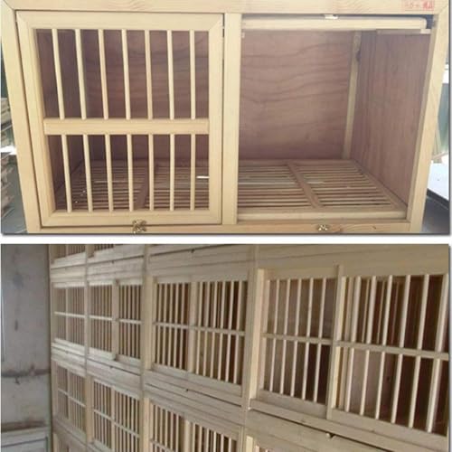 Jaula de apareamiento para palomas, madera maciza de 70x40x40cm 6