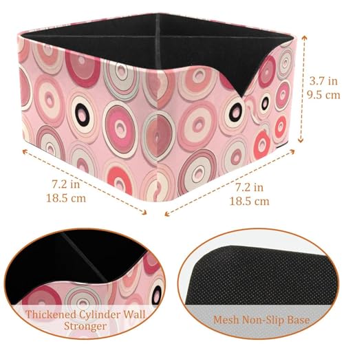 Boîte de rangement disques roses durable aux finitions soignées - 4