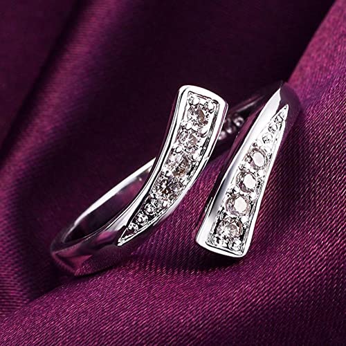 925 Sterling Silver Toe Ring Cz. Size Adjustable #TOP2