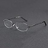 RXBFD Half Rim Metal Photochromic Progressive multifocal Womens Reading Glasses,Classic Vintage Oval